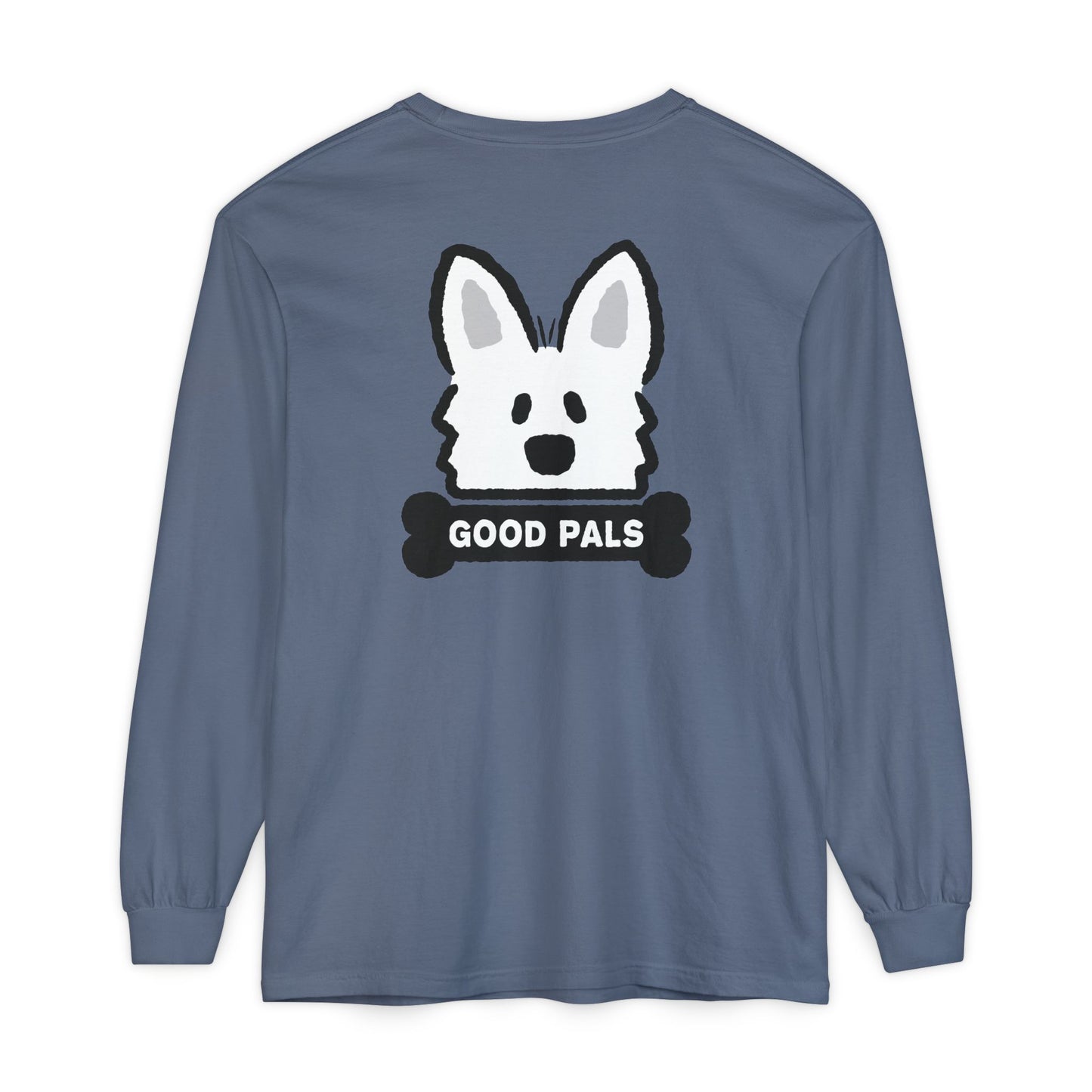White Shepherd Face Long Sleeve T-Shirt