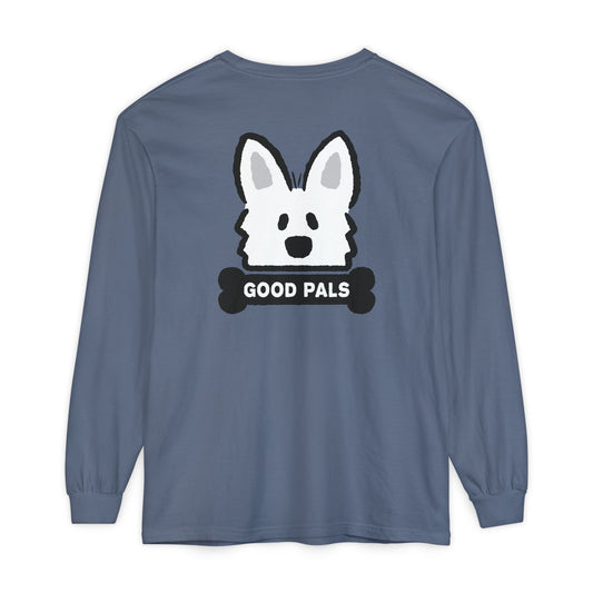 White Shepherd Face Long Sleeve T-Shirt