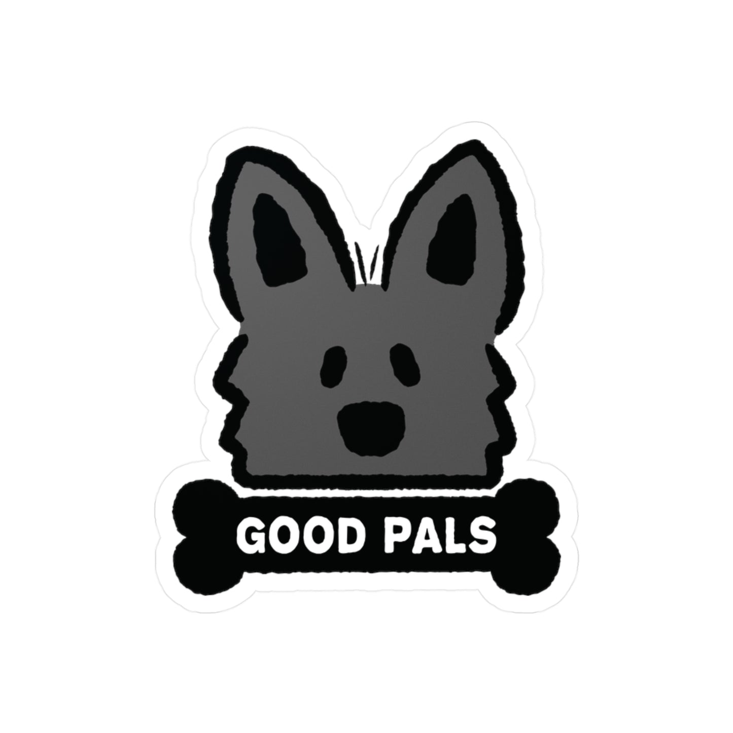 Black Shepherd Face Sticker