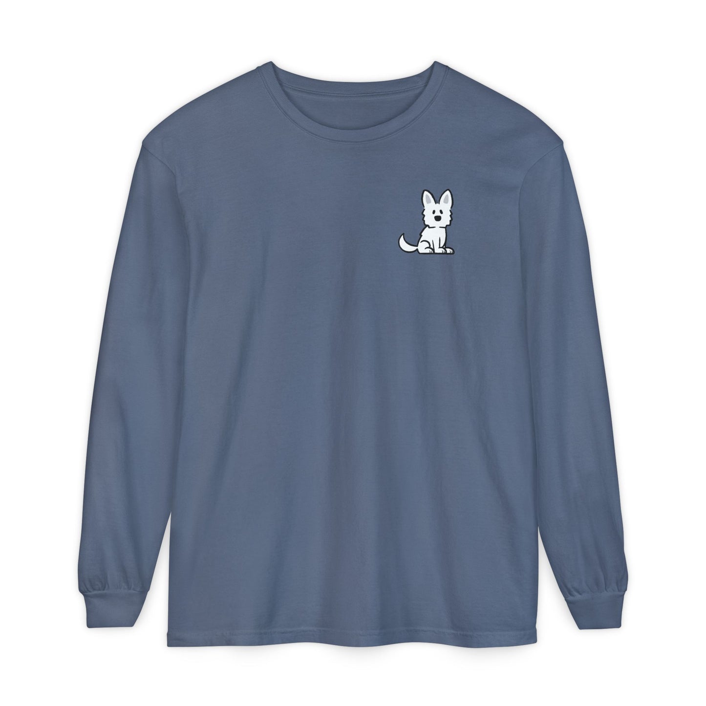 White Shepherd Face Long Sleeve T-Shirt