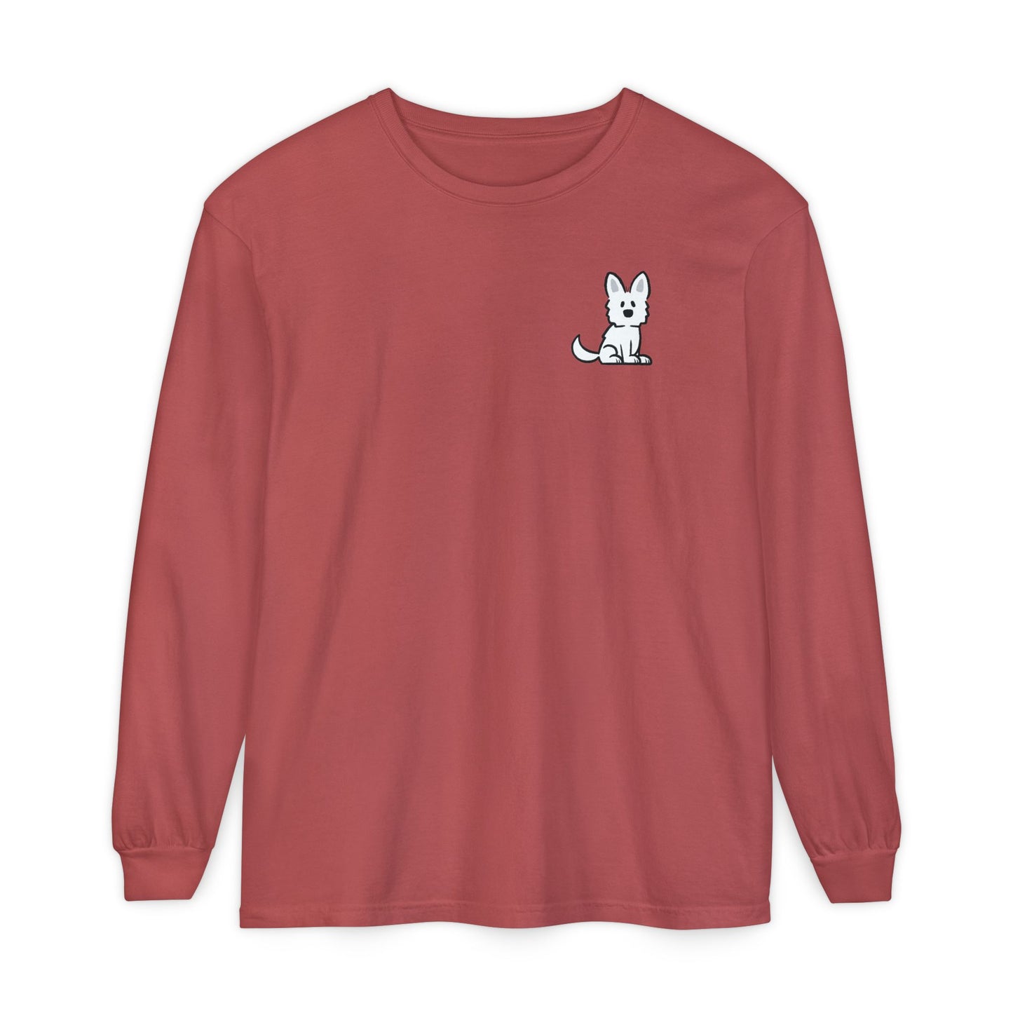 White Shepherd Face Long Sleeve T-Shirt