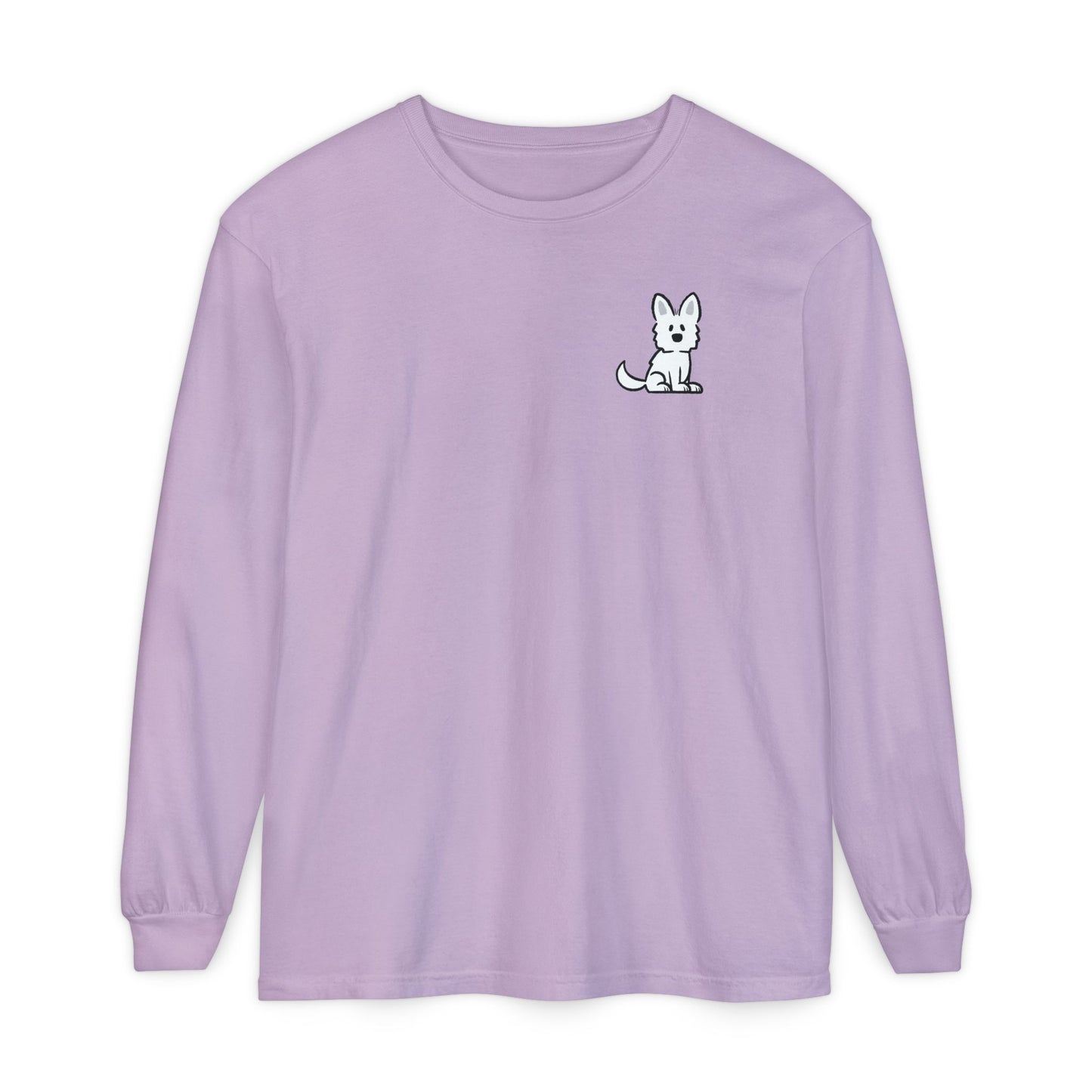 White Shepherd Face Long Sleeve T-Shirt