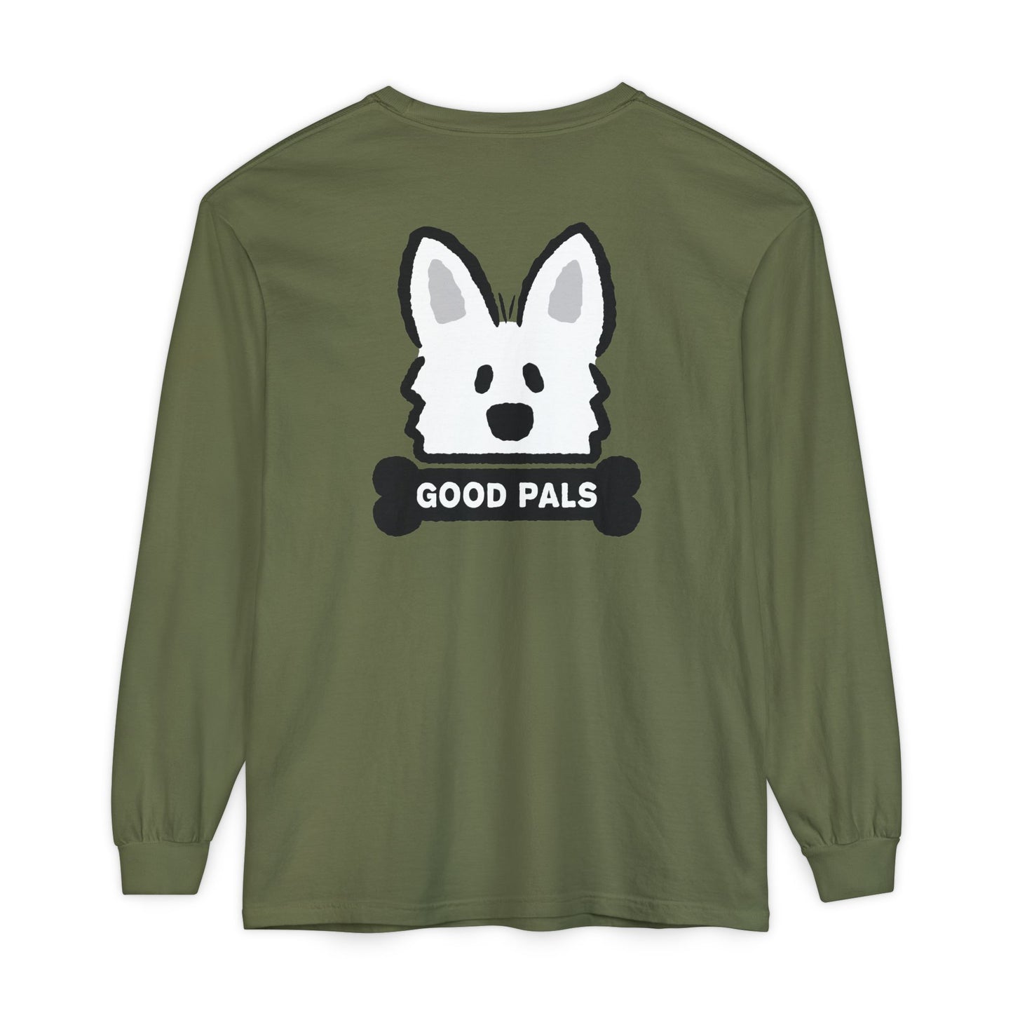 White Shepherd Face Long Sleeve T-Shirt
