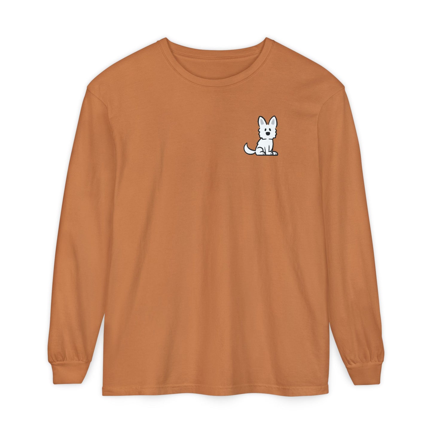 White Shepherd Face Long Sleeve T-Shirt