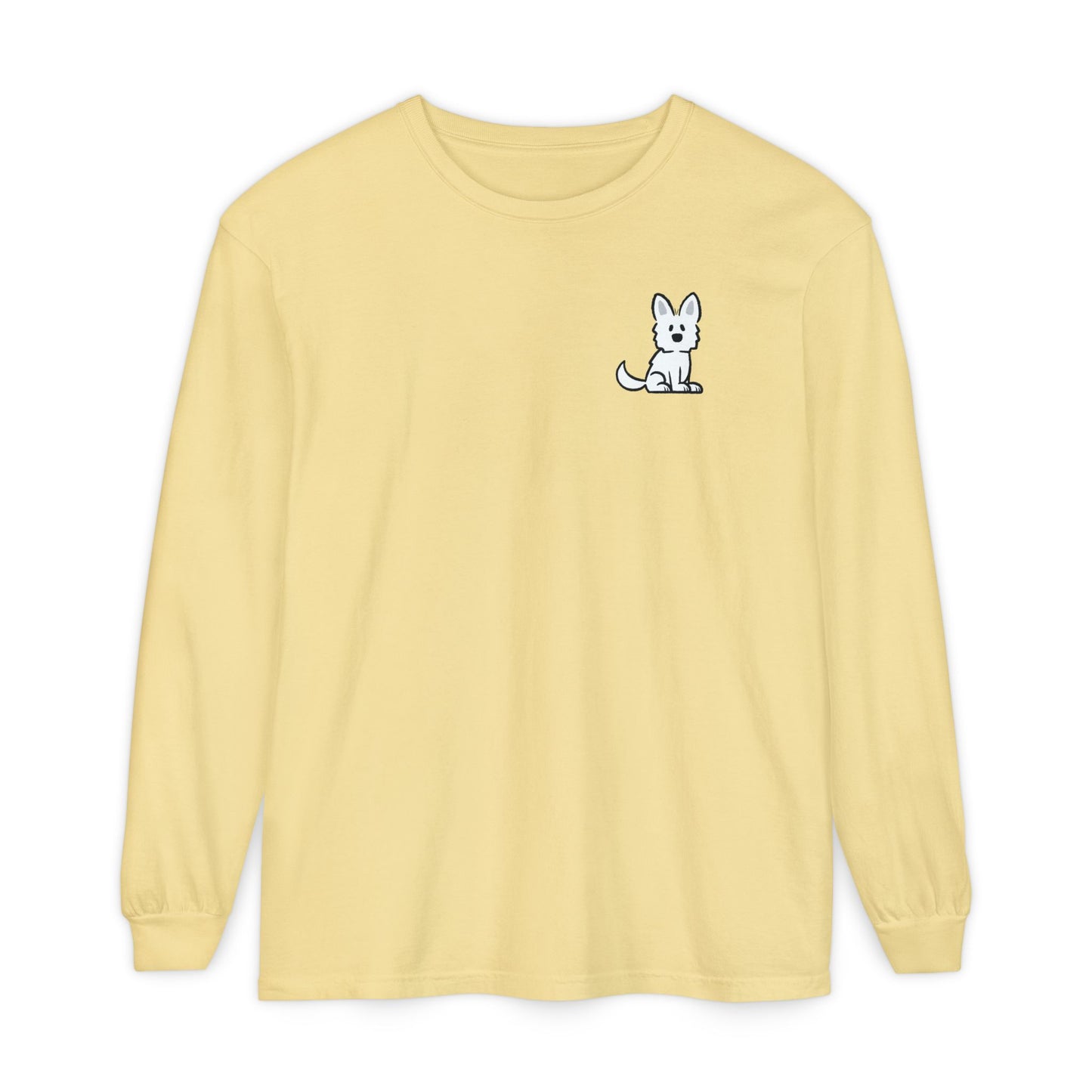 White Shepherd Face Long Sleeve T-Shirt